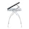Studio Designs Futura Glass Top Craft Station with Folding Shelf in White